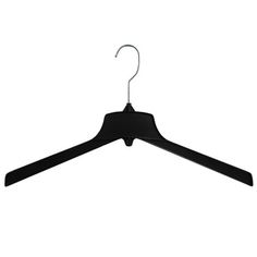 a black hanger on a white background