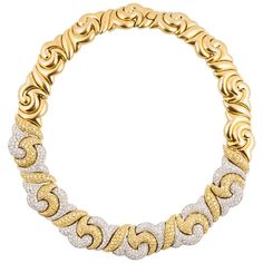 Picchiotti 18k yellow gold and platinum choker pave set with 528 full cut round diamonds, G color, VS clarity weighing about 12.28 carats, and 565 full cut round natural fancy yellow diamonds, VS clarity weighing about 13.77 carats. Antique Choker, Elegant Choker, Jewelry Knowledge, Necklaces Choker, Vintage Choker Necklace, Choker Necklace Designs, Diamond Choker Necklace, Choker Collar Necklace, Fancy Yellow Diamond