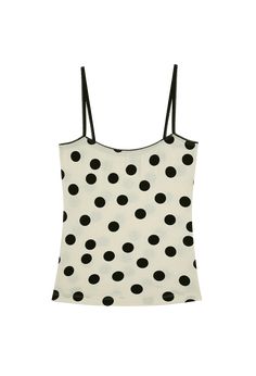 Polka Tank Dainty Tops, Polka Dot Tops, Tank Top Outfit, Dots Clothing, Outfit Pieces, Polka Dot Tank Top, Outfit Challenge, Chill Fits, Polka Dot Skirt