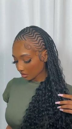 Half Weave Half Braids, Goddess Braids Long, Half Braids, Braids Long, Big Box Braids Hairstyles, Goddess Braids Hairstyles