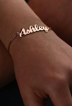 Our Personalized silver, gold and rose plated custom personalized bracelet is completely customizable.  #charmbracelet #PersonalizedBracelet #custombracelet #personalizedjewelry #customjewelry #birthdaygiftromantic #giftforher #namebracelet #personalizedjewelry #personalizedgift #lovegifts #romanticgifts #giftsforbestfriend #bridesmaidsgift Minimalist Custom Name Bracelets For Birthday, Customized Nameplate Bracelets For Valentine's Day, Customized Nameplate Bracelet For Valentine's Day, Customizable Rose Gold Jewelry For Birthday, Valentine's Day Nameplate Name Bracelet, Minimalist Name Bangle Bracelet For Personalized Gift, Customized Name Bracelet As Personalized Gift, Minimalist Name Bangle Bracelet As Personalized Gift, Personalized Nameplate Bracelets For Valentine's Day