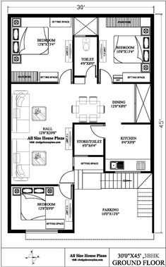 the floor plan for a small house with two bedroom and living room in one area