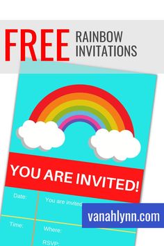 a rainbow party card with the text you are in it