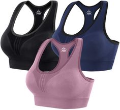 PRICES MAY VARY. Soft Breathable Material: Made from 90% NYLON and 10% SPANDEX, these high impact sports bras for women are soft, stretchy, and not see-through. Adding a breathable mesh layer, these padded sports bras for women fit seamlessly under your favorite Tank Top or T-shirt. Perfect for high & medium-intensity activities and all-day comfort. High Support and Coverage: Heathyoga racerback sports bras provide high support and full coverage with seam-free construction, knit-in textured pane High Impact Sports Bras, Gym Sports Bra, Free To Be Bra, Sports Bra Lululemon, Cotton Sports Bra, Type Of Sports, Best Sports Bras, Amazon Top, Bras For Women