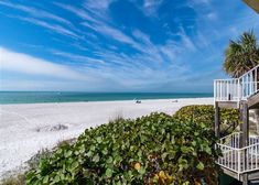 an ocean view from the balcony of a beachfront condo in destinia, florida