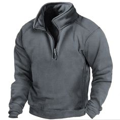 Season:Spring   Fall; Fabric:Cotton Blend; Sleeve Length:Long Sleeve; Look After Me:Washable,Wet and Dry Cleaning; Gender:Men's; Style:Basic,Casual,Streetwear; Elasticity:Micro-elastic; Occasion:Daily,Holiday,Sports  Outdoor; Fit Type:Regular Fit; Pattern:Plain; Neckline:Half Zip; Sports Clothing Sub Category:Zip Sweatshirt,Polar Fleece,Tactical; Front page:FF; Listing Date:08/12/2023; Bust:; Length:; Shoulder Width:; Sleeve: Solid Color Long Sleeve Outdoor Sweatshirt, Long Sleeve Solid Color Outdoor Sweatshirt, Gray Sweatshirt For Outdoor Fall Activities, Solid Color Outdoor Sweatshirt For Fall, Solid Outdoor Sweatshirt For Fall, Outdoor Fleece Sweatshirt With Long Sleeves, Fleece Sweatshirt For Outdoor With Long Sleeves, Gray Outdoor Sweatshirt With Pockets, Solid Color Fleece Hoodie For Outdoor