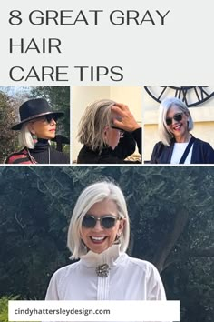 How to Keep your Gray Hair Looking Great - Cindy Hattersley Design Cindy Hattersley, Grey Hair Care, Grey Hair Looks