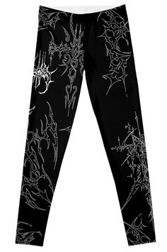 Super stretchy and durable polyester full-length leggings. Vibrant high-quality sublimation print across the front and back. Size range XXS-XL. Cyber Sigilism tattoo style Black Stretch Leggings With Graphic Print, Black Grunge Leggings For Streetwear, Stretch Graphic Print Activewear For Streetwear, Stretch Activewear With Graphic Print For Streetwear, Black Punk Leggings For Streetwear, Grunge Leggings For Streetwear, Stretch Printed Streetwear Bottoms, White Leggings For Streetwear, Stretch Printed Bottoms For Streetwear