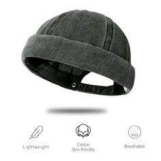 This brimless skullcap is made from cotton blends, and finished with a turn-up brim for an endless casual vibe. Simple design but chic, breathable, and comfortable all year round! Dome crown top and turn up brim make this cap fashionable for young men. The hat's simple and versatile design makes it easy to be paired with any outfit from your closet! Start with this brimless harbor hat and be chic from now! Details: Adjustable string inside Brimless Fashion Design Care: Washable Material: Cotton Woodstock Hippies, Brimless Hat, Round Hat, Hip Hop Hat, Beanie Cap, Leather Hats, Hat For Man, Mens Vintage, Young Men