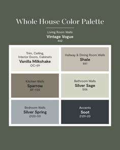 the whole house color palette for living room walls