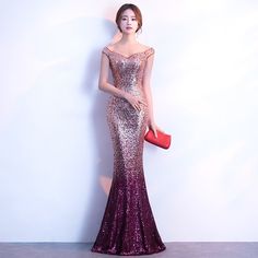 Mermaid Gown Prom, Ombre Prom Dresses, Sequin Evening Gowns, Evening Dress Long, 2020 Prom Dresses, Affordable Prom Dresses, Sequin Evening Dresses, Dress Mermaid, Prom Dresses Online