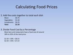 some food items are labeled with numbers and prices for each item in the price list