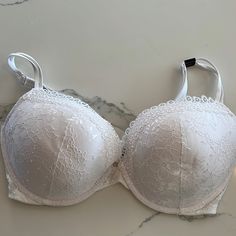 Victoria’s Secret Very Sexy, Push-Up Bra 36dd Nwt Victoria's Secret Push-up Bra With Padded Cups, Victoria's Secret Padded Push-up Bra, Victoria's Secret Elegant Bra With Removable Pads, Elegant Victoria's Secret Bra With Removable Pads, White Fitted Push-up Nursing Bra, Elegant White Nursing Bra With Removable Pads, Feminine Fitted Nursing Bra With Underwire, Feminine Fitted Nursing Bra With Lace Trim, Elegant Push-up Bra By Victoria's Secret