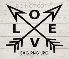 the logo for svg not copy is shown on a white wooden background with black arrows