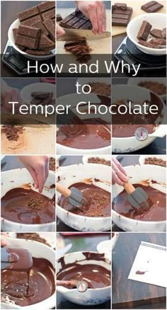 how and why to make homemade temper chocolate for dessert or as an appetizer