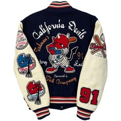 Jacket With Patches, Fashion Graphics, Varsity Jackets, Leather Sleeves, Streetwear Summer, Leather Sleeve, Palm Angels, Newport, Moda Masculina