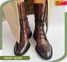 Comfortable and Durable Orthopedic General Boots High Heel Stiefel, High Design, Estilo Chic, Vintage Boots, Retro Chic, Flat Boots, High Heel Boots, Fashion Flats, Suho