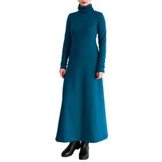 Teal blue dress/ Sweater dress/ Long sleeve dress/ Minimalist fashion/ Casual maxi dress/ Extravagant dress/ Long women dress/ Caftan dress Teal Maternity Dress, Long Women Dress, Dress Extravagant, Teal Blue Dress, Maxi Dress With Long Sleeves, Long Sleeve Maternity Dress, Long Tunic Dress, Sweater Midi Dress, Modest Maxi Dress