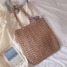 Elena Handbags Lightweight Straw Woven Square Tote Bag Classic Aesthetic, Woven Tote Bag, Busy Lifestyle, Summer Bag, Woven Design, Retro Vibe, Stay Organized, Everyday Essentials, Everyday Style