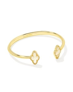 Abbie Gold Pave Frame Cuff Bracelet in Ivory Mother-of-Pearl | Kendra Scott