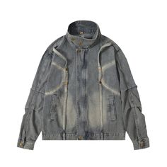 Experience the ultimate in urban chic with our Urban Washed denim jacket. This premium piece exudes effortless style and sophistication. Crafted with high-quality denim, its washed finish lends an edgy, yet refined touch. Elevate your wardrobe with this timeless and versatile jacket. Features: -75% Cotton, 25% Polyester -Stand Collar -Pleat design -Washed Design -Regular fit -Unisex style Style Improvement, Steve Buscemi, Versatile Jacket, Free Socks, Fashion App, Washed Denim, Urban Chic, Unisex Style, Denim Wash