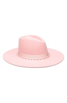 Wool felt elevates a stylish fedora highlighted with a geometric crown and adorned with imitation pearls on the band for a charming touch. Wool Dry clean Imported Geometric Crown, Felt Fedora, Eugenia Kim, The Band, Wool Felt, Fedora, Nordstrom Rack, Colorful Backgrounds, Dry Clean