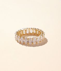 Sahira Jewelry Design Oval Eternity Ring - Gold 7, Women's Gold Cubic Zirconia 18k gold plated stainless steel ring Water and tarnish resistant. Apparel & Accessories Gold Oval Diamond Eternity Band, Oval Diamond Eternity Band In Gold, Gold Oval Eternity Band As Promise Ring, Gold Oval Eternity Band Promise Ring, Gold Cubic Zirconia Halo Eternity Band, Gold Oval Eternity Band For Wedding, Gold Oval Crystal Ring, Stackable, Gold Oval Stackable Crystal Ring, Gold Oval Crystal Ring Stackable