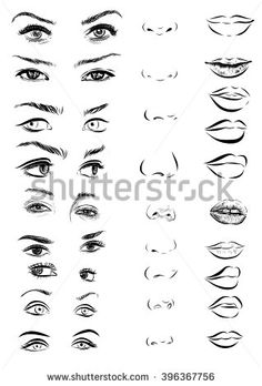 an image of various eyes and eyebrows