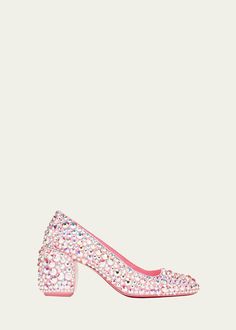 Christian Louboutin Minny Maxi Crystal Red Sole Pumps