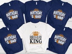 Birthday King Shirt, Personalized Birthday Boy Shirts, Birthday Squad Shirt, Birthday Party T-Shirt, Birthday Men Gift, Custom Birthday Crew * High quality and super soft, comfortable shirt. Made with top-of-the-line vinyl and pressed with a professional grade heat press. * Please check all color and size charts before place the order. Since all shirts are custom made based on your selection, I don't accept return or exchange unless there is an issue with your order. *We're working with differen Birthday King Shirts For Men, Birthday King, Birthday Squad Shirts, Birthday Boy Shirt, Custom Birthday Shirts, King Shirt, Birthday Boy Shirts, Squad Shirt, Birthday Party Shirt