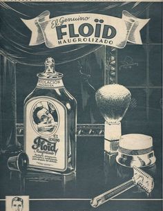 an old ad for floid razors and shaving brush with the caption's name