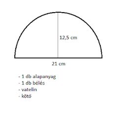 a drawing of a half circle with measurements