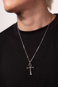 This Stainless Steel Chain Necklace with Ankh Pendant is the perfect blend of style and ancient symbolism. The Ankh pendant, an ancient Egyptian symbol of life, adds a touch of spirituality and cultural significance to this necklace. Whether you're looking to make a fashion statement or simply want to add a meaningful accessory to your collection, this necklace is a great choice. Plus, with its affordable price and versatile design, it makes a great gift for any friend or loved one. Size Length: