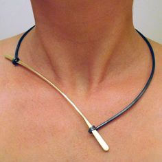 Neck Piece, Contemporary Jewellery, Contemporary Jewelry, Modern Jewelry, A Necklace, Leather Cord, Metal Jewelry, Art Jewelry, Wire Jewelry