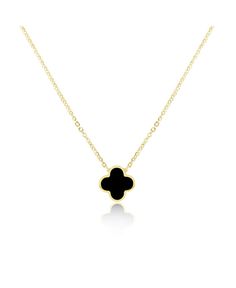 in stock Black Clover Necklace, Queens Jewels, Winter Neutral, Clover Necklace, Wedding Watch, The Queens, Black Necklace, Jewel Box, Black Clover