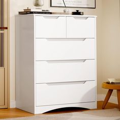 PRICES MAY VARY. 【Ample Storage Space】Measuring 16.2"D x 28.2"W x 37"H, this white dresser for bedroom features three large drawers and two medium ones, providing ample storage for sheets, clothing, and more. The smooth metal rails ensure easy access to your items, making it an excellent choice for maximizing storage while enhancing the look of your space. 【Safety Features】This dresser for closet is equipped with an anti-tipping device to secure it to the wall, ensuring stability and safety. Rounded edges help prevent injuries, and the built-in handle enhances accessibility, making it a safe option for homes with children or pets. 【Quality Craftsmanship】Constructed from durable engineered wood, the top of this modern dresser provides a sturdy surface for lamps, decor, and more. The easy-to Locker Hallway, Storage For Sheets, Dresser For Closet, Clothes Organization Small Space, Bedroom Locker, Living Room Storage Cabinet, Dresser In Closet, Storage Living Room, Drawer Bedroom