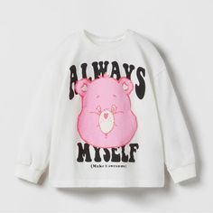 Zara Care Bears Long Sleeve 3-4 Yrs And 2-3 Yrs Cute Long Sleeve Zara T-shirt, Fun White Top With Cartoon Print, Fun White Tops With Cartoon Print, White Fun Tops With Cartoon Print, White Top With Cartoon Print, Cute White Tops With Letter Print, Playful White Zara Top, Playful White Tops For Winter, Cute White Winter Tops