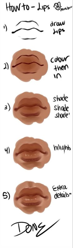 how to draw lips step by step for beginners in adobe, photoshopped