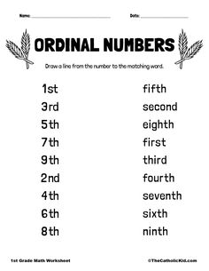 the worksheet for ordering numbers in order to be used as a printable