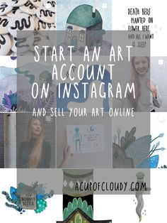 the words start an art account on instagram and sell your art online