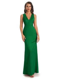 green|Annisasy Emerald Prom Dresses, Graduation Dress Long, Modern Prom Dresses, Modern Bridesmaid Dresses, Simple Satin, Modern Bridesmaid, Bridesmaid Dresses Uk, Mermaid Bridesmaid, Prom Dresses Long Mermaid