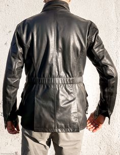 ✂️ Want to see more leather vests and leather jackets ? Please click on https://www.etsy.com/shop/FashionRacing?section_id=21524124 The Fashion Racing leather jacket has been painstakingly designed and created with high attention to the details and high quality standards at every phase of design have been ensured. It is creatively manufactured from the real genuine leather which awards it an unruffled elegant outlook, while the inner part is made comfy with the soft lining. This mens leather jac Racing Leather Jacket, Leather Tool Roll, Groomsmen Suspenders, Leather Vests, Leather Jacket Biker, Style Leather Jacket, Mens Leather Jacket, Leather Jacket For Men, Leather Suspenders