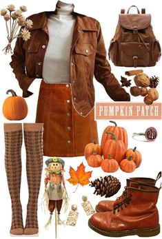 Autumn Fall Aesthetic Outfit, Burnt Orange Skirt Outfit Fall, Pumpkin Inspired Outfit, Pumpkin Outfit Women, Fall Theme Outfits, Spooky Fall Outfits, Fallcore Outfits, Autumncore Outfit, Fall Outfit Inspo 2024 Aesthetic