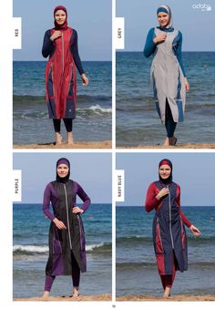 Adabkini MIRA Women's Swimsuit Full Cover Hijab Burkini Islamic, Hindu, Arab, Jewish Swimwear Introducing Adabkini MIRA, Modest swimwear for women. Color: Shown as photos. There might be a little color difference due to the viewing setting or other factors. Excellent design for Muslimah for Swimming Pools or beaches with full confidence, safe, accepted by Islamic/shariah values. Now, Women in Islamic and Non-Islamic society are enjoying swimming in all 4 seasons due to our appropriate Adabkinis Beachwear Swimming Set Sleeveless, Sleeveless Beachwear Set For Swimming, Multicolor Stretch Beachwear Sets, Multicolor Beach Sets For Swimming Season, Stretch Multicolor Beachwear Sets, Stretch Beachwear Sets For Beach Season, Modest Swimwear For Women, Long Swimsuit, Islamic Swimwear