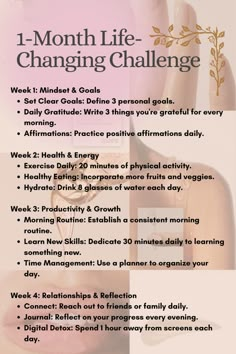 1 Month Challenge Life, Dissapear For 1 Month, 1 Month Disappear Challenge, Practicing Self Love, Self Care Activities, 1 Month, Transform Your Life