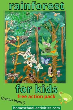 Rainforest Lesson Plans, Rainforest Activities For Kids, Kids Crafts Toddlers, Rainforest Classroom, Rainforest Biome, Forest Crafts