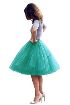 PRICES MAY VARY. ✅APPROPRIATE SIZE--Size S/M:fits approx. 25.6''-37.5'' (65cm-95cm); Size L/XL:fits approx.37.6''-49.2''(95cm-125cm). The total length of the skirt is 25.5''(65cm). ✅ VARIOUS COLORS ARE AVAILABLE FOR DIFFERENT OCCASIONS--Causions,Cocktail,Party,Christmas Party,Birthday Party,Ball Gowns,Prom and so on. ✅YULUOSHA QUALITY GUARANTEED--Five Layers light-weight soft Tulle, plus 1 layer imitation silk satin lining,high quality with details to decorate your parties. ✅ INSTRUCTIONS FOR CA Short Tulle Skirt, Green Tulle Skirt, Tutu Table Skirt, Tutu En Tulle, Tutu Women, Tulle Table Skirt, Womens Tulle Skirt, Tule Rok, Green Tulle