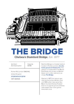 an advertisement for the bridge in chelsea, england