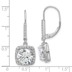 Product Weight Weighs approximately 4.15 grams. Product Dimensions Length of item : 33 mm Width of item : 12 mm Features - Polished - Leverback - Sterling silver - CZ - Dangle Product Specifications - Material : Primary - Purity : 925 - Finish : Polished - Stone Type_1 : Cubic Zirconia (CZ) - Stone Quantity_1 : 1 - Length of Item : 33 mm - Plating : Rhodium - Material : Primary : Sterling Silver - Completeness : Complete (all stones included) - Stone Shape_1 : Round - Stone Size_1 : 9 mm - Stone Treatment_1 : Synthetic - Width of Item : 12 mm - Product Type : Jewelry - Jewelry Type : Earrings - Sold By Unit : Pair - Gender : Women's - Material : Primary - Color : White - Earring Closure : Leverback - Earring Type : Drop & Dangle - Plating Color : Silver Tone - Stone Creation Method_1 : Syn Leverback Earrings, Drop Dangle Earrings, White Earrings, Fine Jewelry Gift, Selling Jewelry, Cz Stone, Rhodium Plated, Beautiful Design, Investment