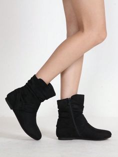 1.This mid calf slouch boots made of suede synthetic leather,the bow at the ankle adds fashion to the shoes.2.Featured with flat heel and non-slip rubber sole,mid-calf boots aims to deliver traction, steadibility, lightweight and ease with every step.3.The slouch mid calf boots has a zipper on the inside,easy to wear and take off,keep your feet comfortable all day.4.It can be worn all year round,suitable for casual,office, shopping, travelling, party, dating and so on.5.Product measurements were No Heel Boots, Women's Mid Calf Boots, Slouch Boots, Flat Booties, Slouched Boots, Boots Women Fashion, Womens Mid Calf Boots, Casual Office, Calf Boots